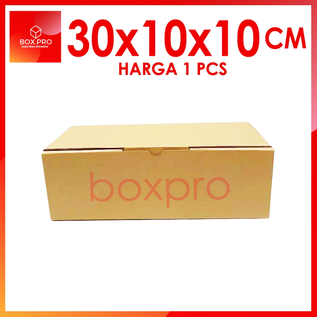 

Kardus Dus uk 30x10x10 cm (ECER) Die Cut Box Kotak Packing Aksesoris Baju Makanan Pizza Hijab Kue