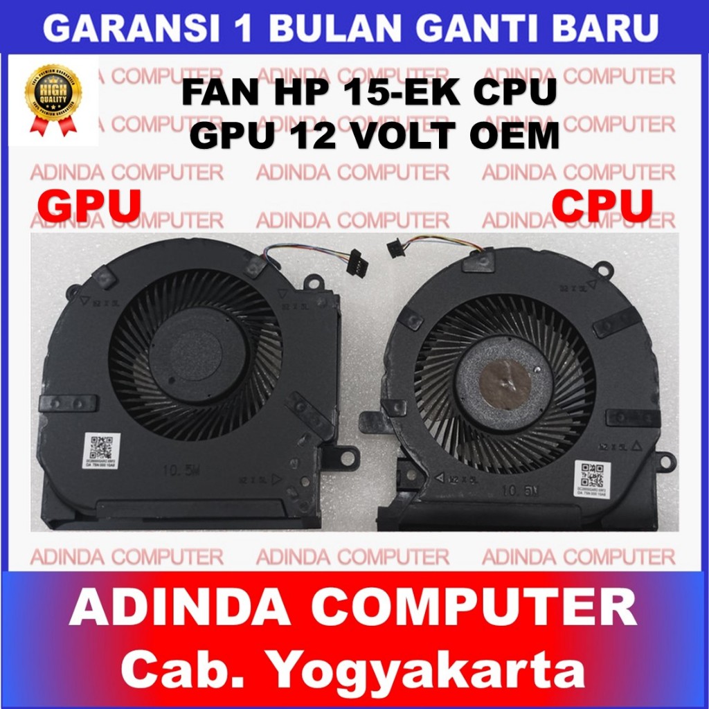 Fan HP Omen 15-EK 15-ek0044tx 15-ek0045tx 15-ek0105tx 12 Volt VARIASI