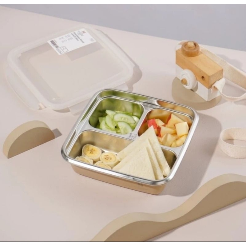 RB HUGGY BABY Stainless Steel Lunch Box 550ml 850ml 1200ml Kotak Makan Stainless Anak