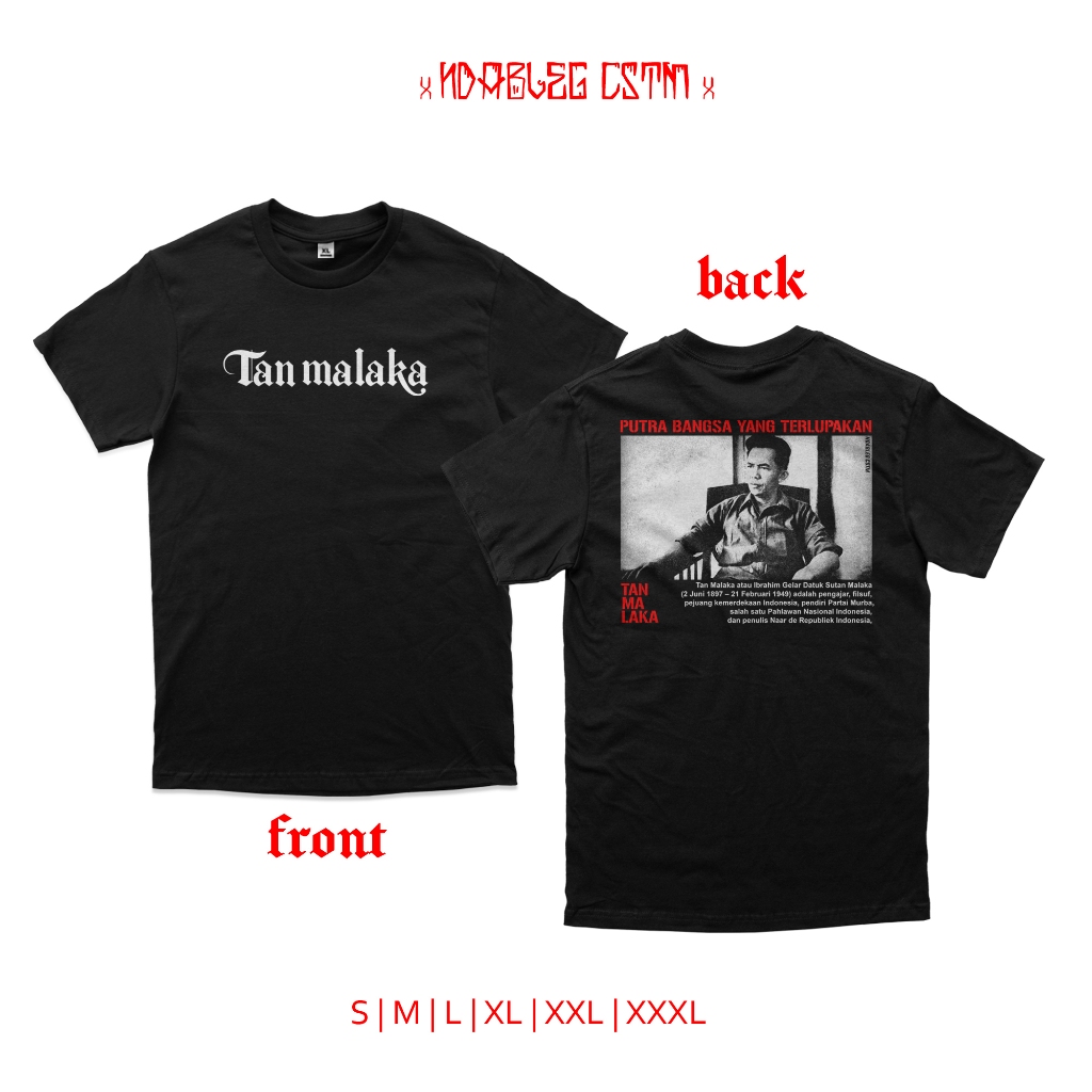 kaos tokoh tan malaka tshirt tan malaka combed 24s