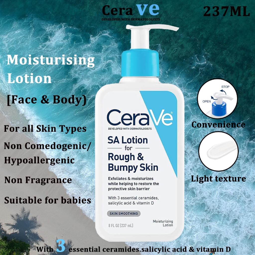 CeraVe SA Lotion for Rough & Bumpy Skin | Vitamin D, Hyaluronic Acid, Lactic Acid & Salicylic Acid L