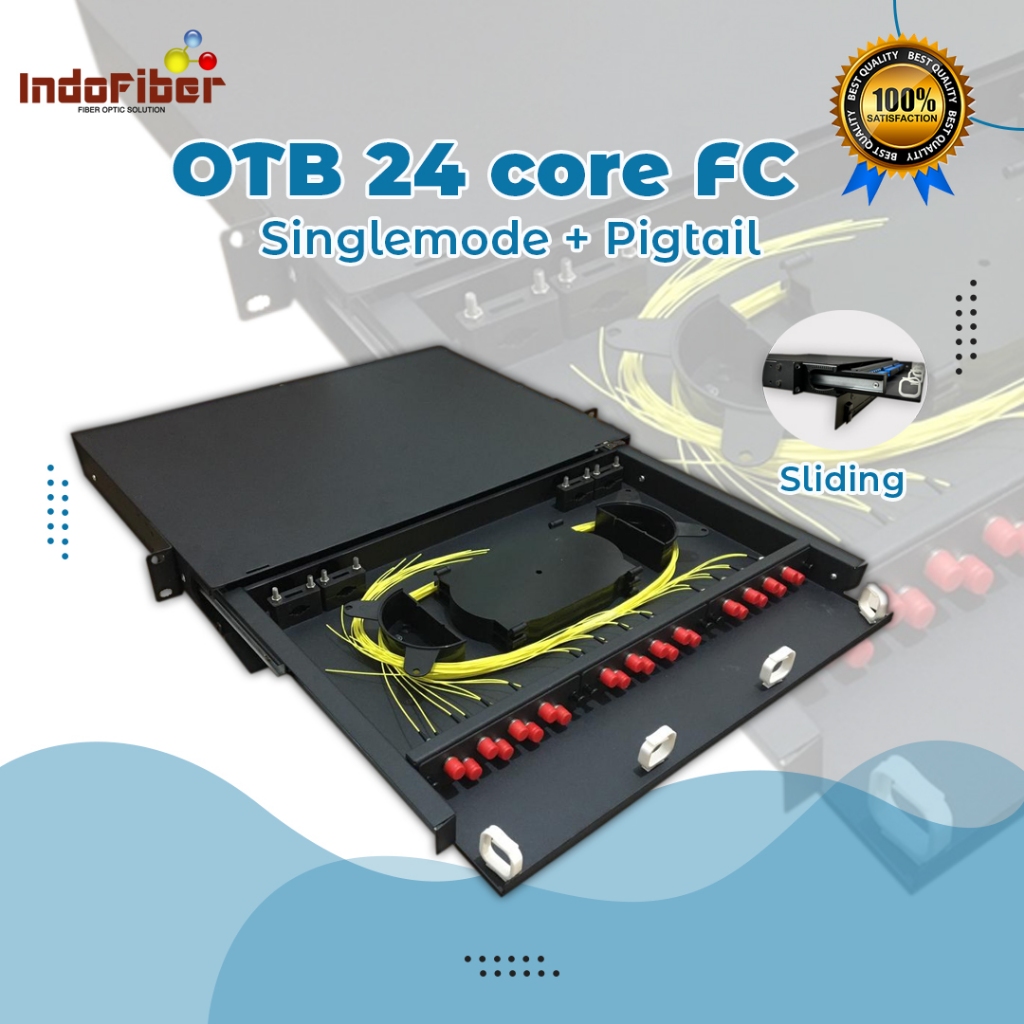 INDOFIBER OTB 24 core FC singlemode sliding + Pigtail
