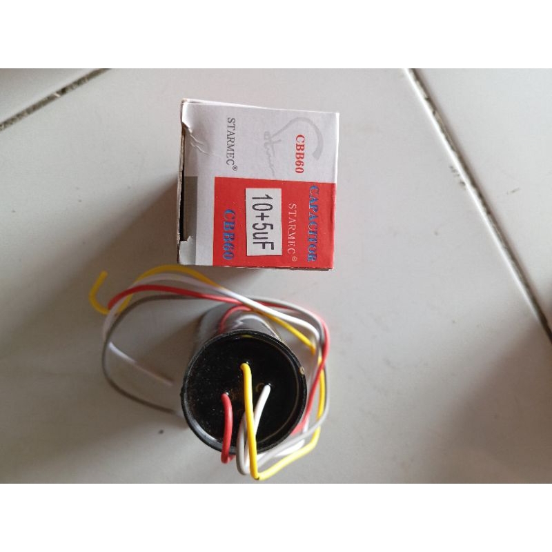 CAPACITOR KAPASITOR MESIN CUCI 2 TABUNG 10+5UF CBB60