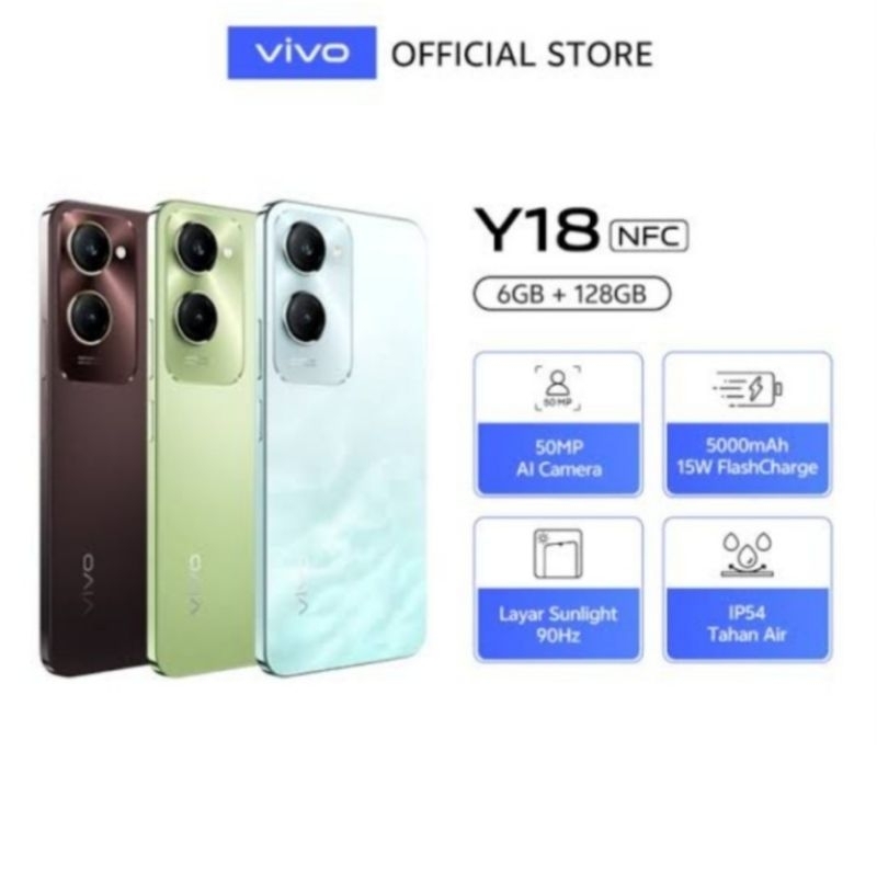 HP VIVO Y18 6/128 GB - VIVO Y 18 RAM 6GB ROM 128GB GARANSI RESMI