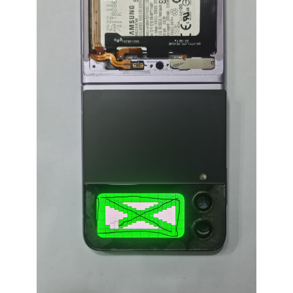 LCD DEPAN SAMSUNG GALAXY Z-FLIP 3 - SM-F711 ORIGINAL SECOND COPOTAN 2ND