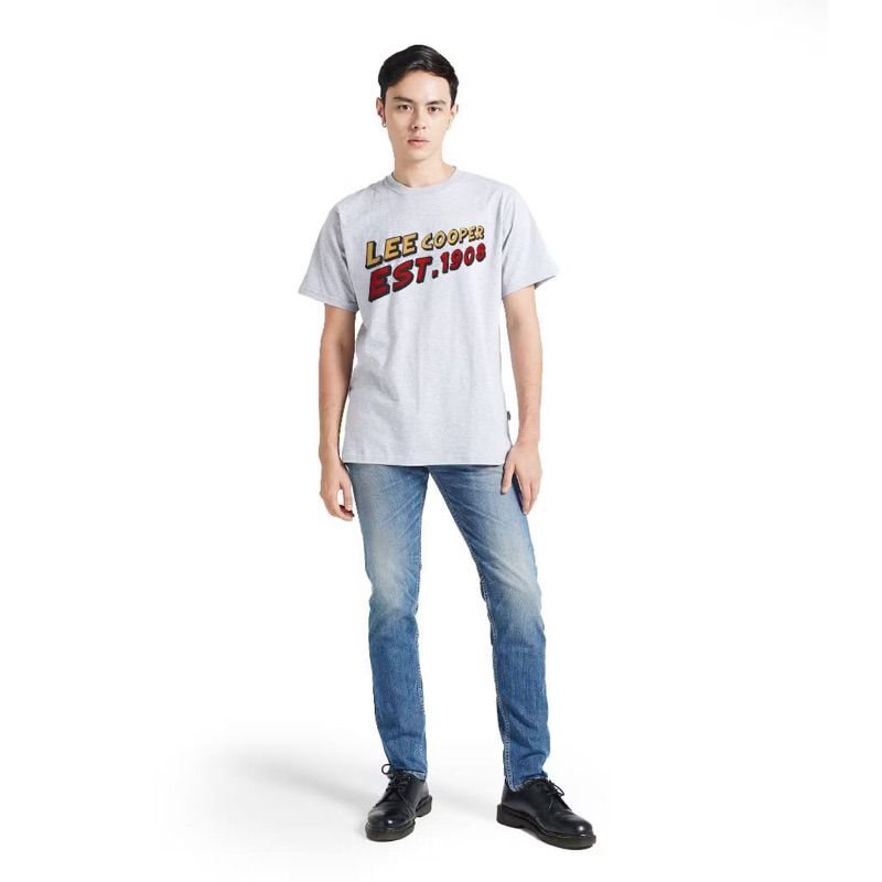 T-shirt Lee Cooper Est 1908 Abu || Kaos Lee Cooper