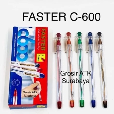 

BOLPEN FASTER C-600 / Pulpen Bolpoin FASTER C-600 / C 600 / C600 Extra Fine 0.7mm