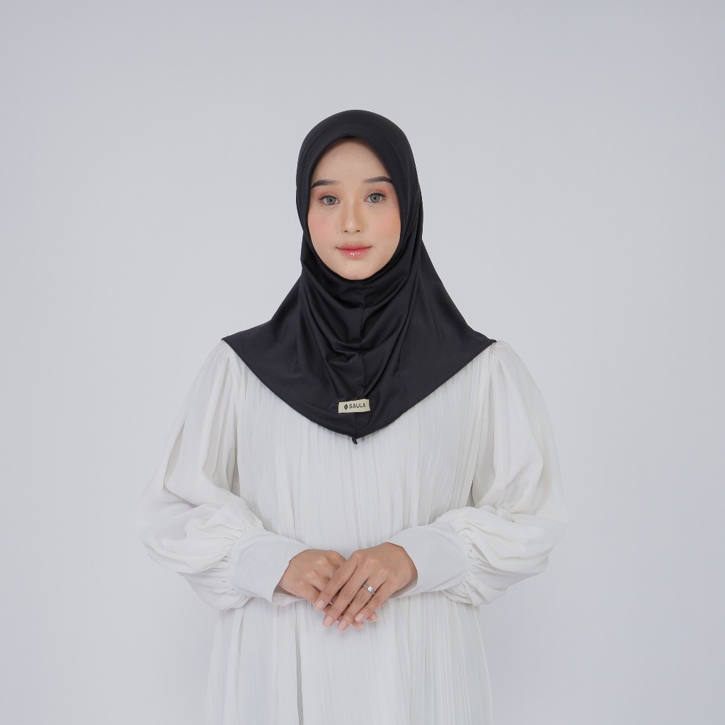 Saula Hijab Bergo Hamidah Sport Ukuran S Kerudung Sporty Instan Jersey Premium