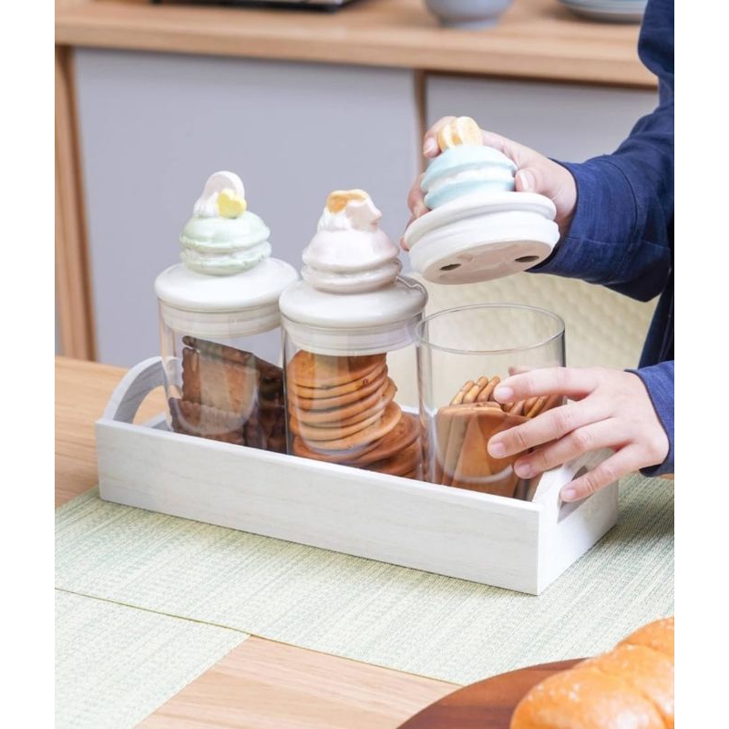 INFORMA TOPLES MACAROON GLASS JAR SET 3// TOPLES KUE KERING// TOPLES KACA INFORMA