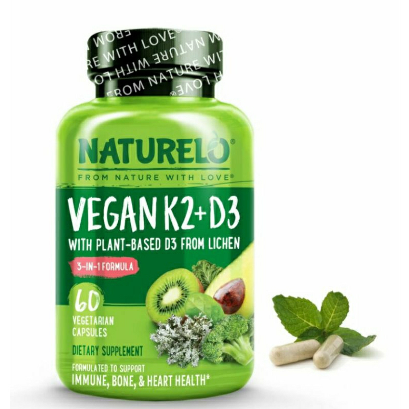 NATURELO - Vitamin D3 5000 IU + K2 - 60 capsules Ori