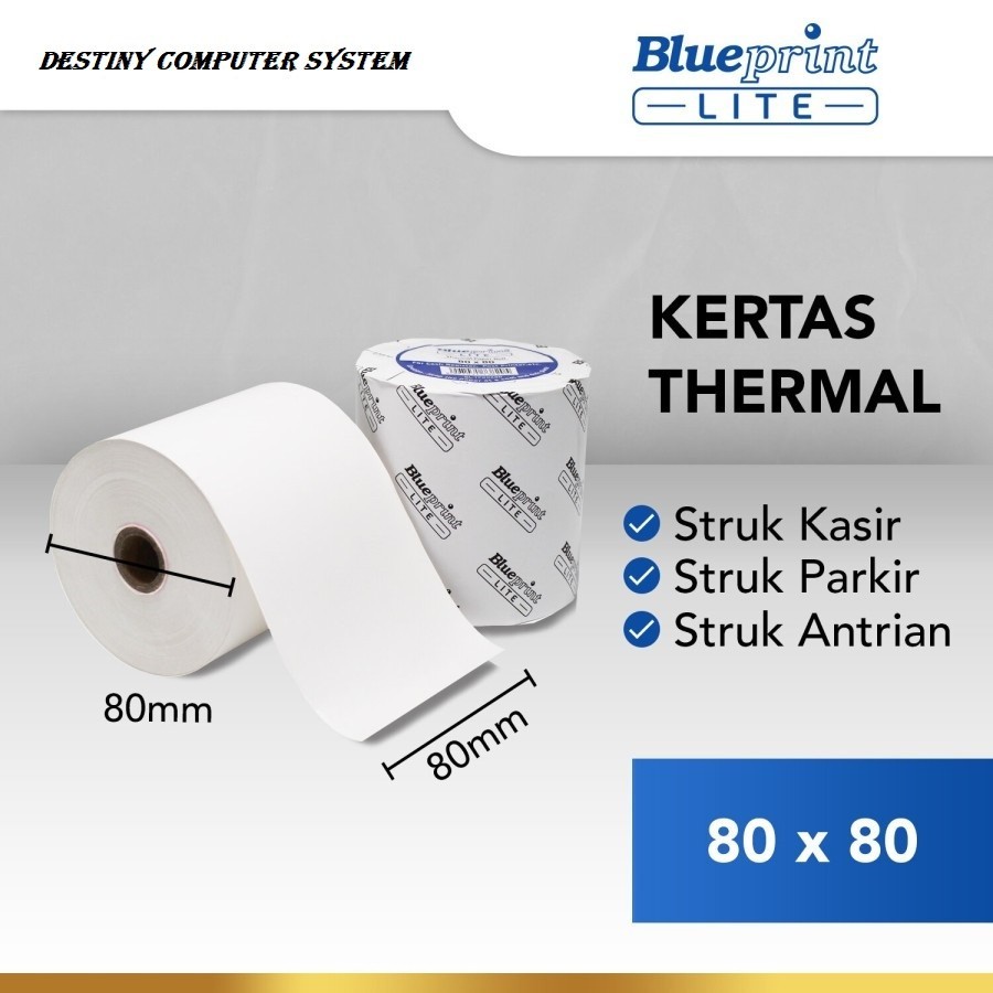 

Kertas Struk / Kertas Kasir / Kertas Thermal Blueprint Lite 80 x 80 mm
