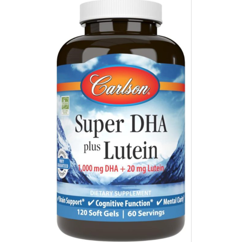 Carlson - Super DHA Plus Lutein, 1000 mg DHA + 20 mg Lutein