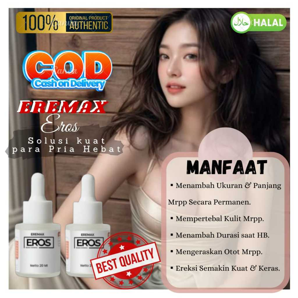 Eremax Eros Tetes pria Perkasa Dewa Cintamu Tahan Lama 100% Original
