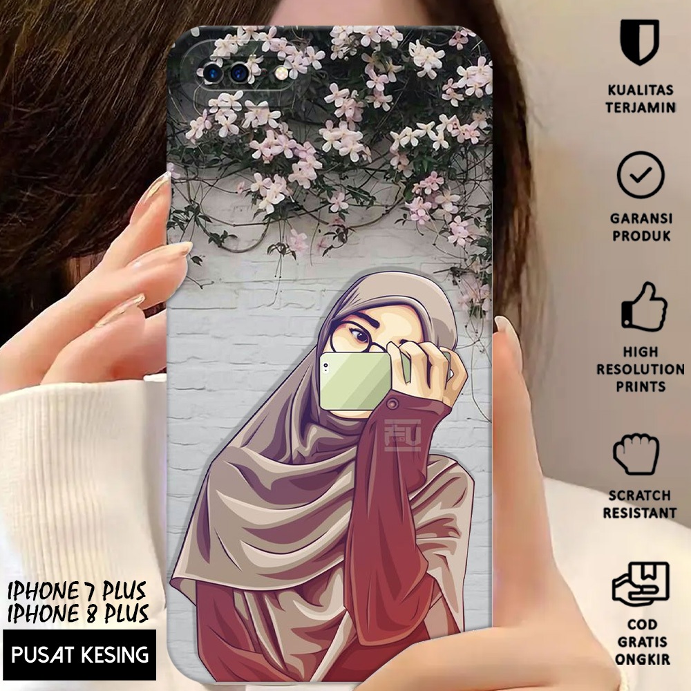 CASE IPHONE 8 PLUS - Casing Hp Iphone 8 Plus Motif HIJAB - Case Hp - Casing Iphone 8 Plus - Softcase