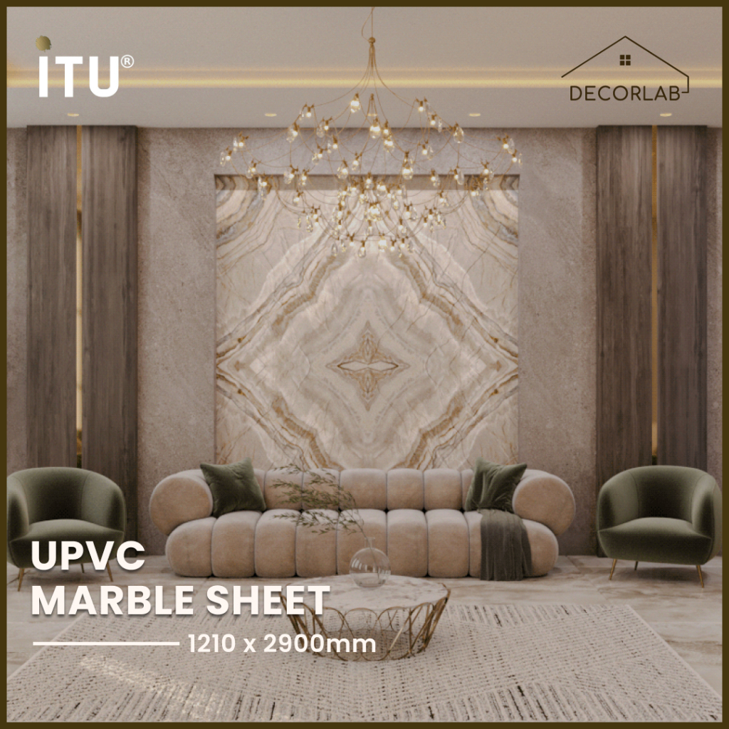 ITU PVC MARBLE - UPVC MARBLE SHEET - Wall Board Marmer - Backdrop TV Marble