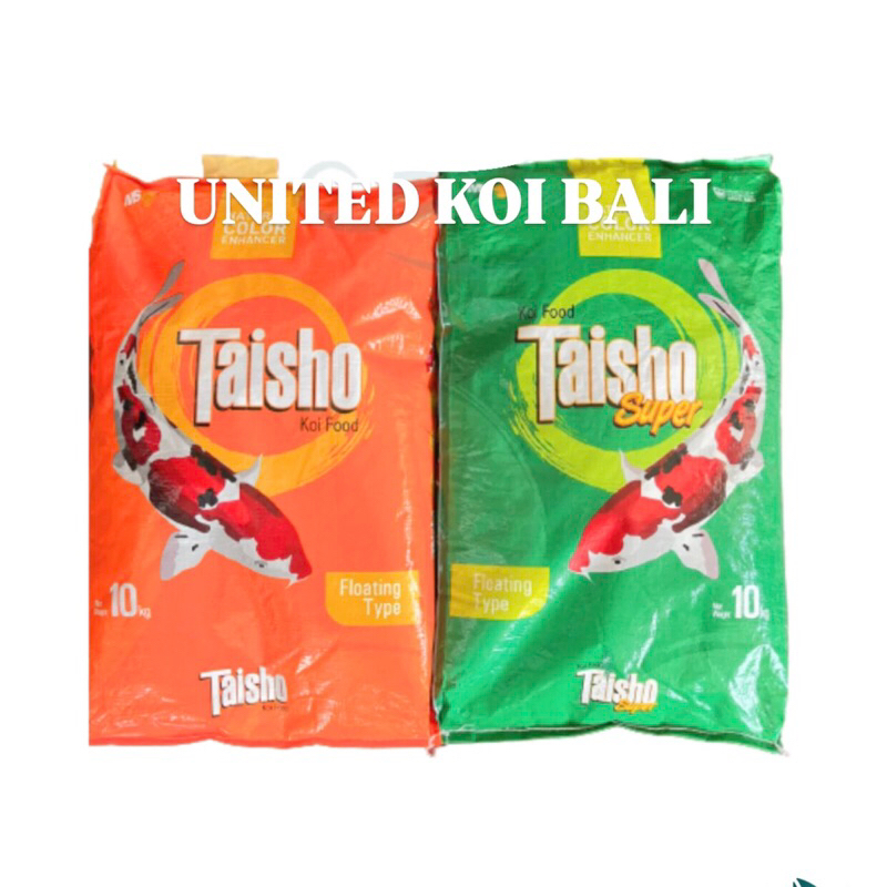 PAKAN KOI 10 kg TAISHO MERAH TAISHO HIJAU COLOR SUPER - PAKAN KOI PERTUMBUHAN - PAKAN KOI WARNA