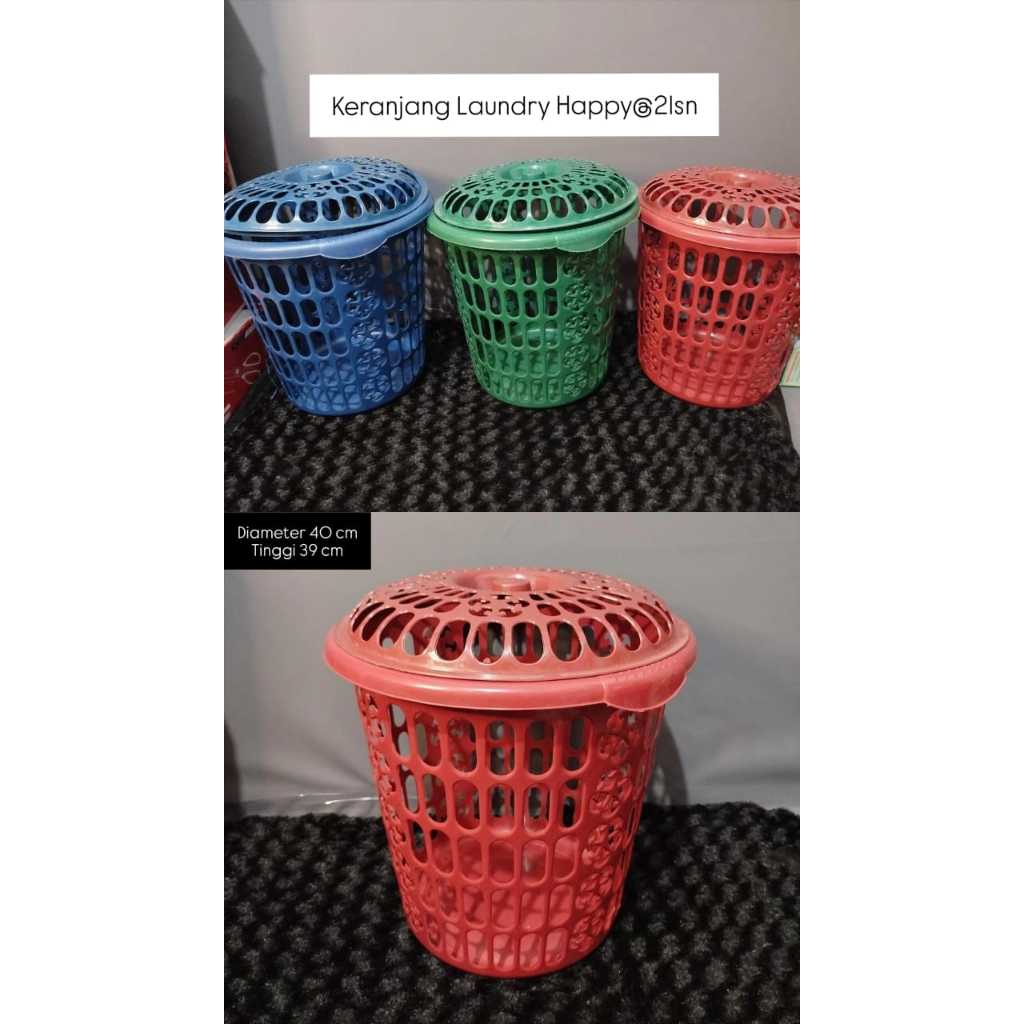 Keranjang Laundry Keranjang Baju + Tutup / Keranjang Baju Bayi Pakaian / Keranjang Mainan / Keranjan
