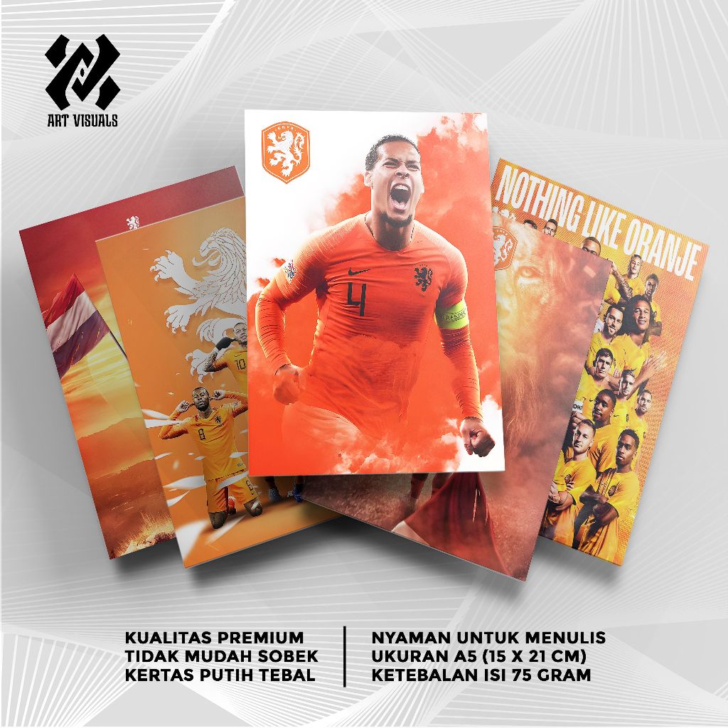 

Buku Tulis Custom Tema Sepakbola Timnas Belanda Terlengkap Termurah Model Bebas Pilih Foto / Buku Tulis Sekolah / Buku Catatan