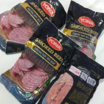 

YONA SMOKED BEEF 250GR SMOKE BURGER SLICE DAGING SAPI KEMASAN 500 GR