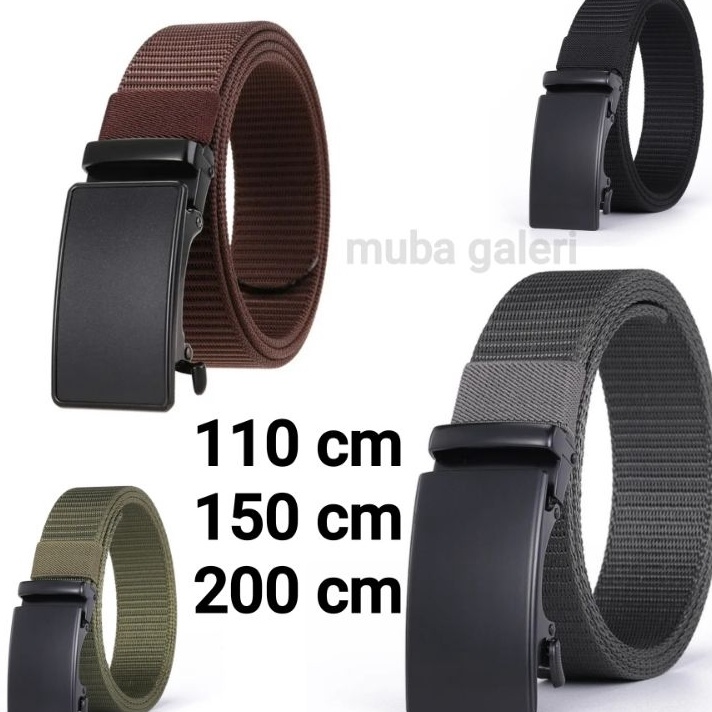 BURUAN ORDER GAN IKAT PINGGANG PRIA TACTICAL JUMBO PANJANG 2 CM SABUK KANVAS NILON METAL BUCKLE GESP