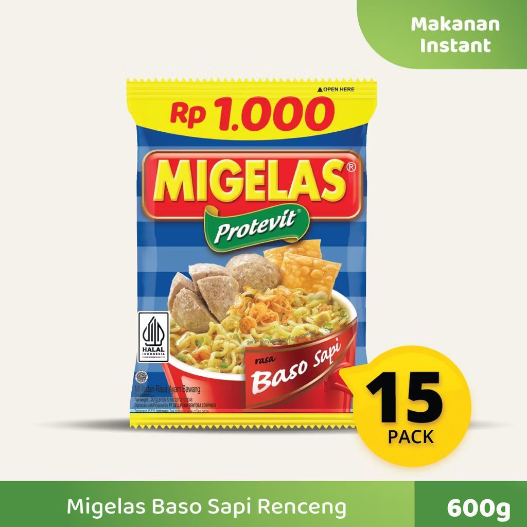 

Migelas Baso Sapi Renceng 15 Sachets