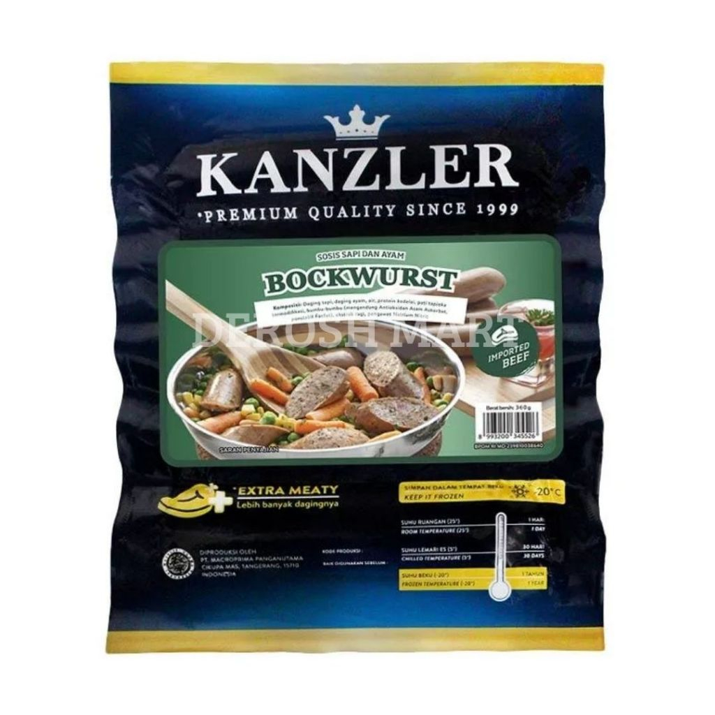 

KANZLER SOSIS BOCKWURST 360GR