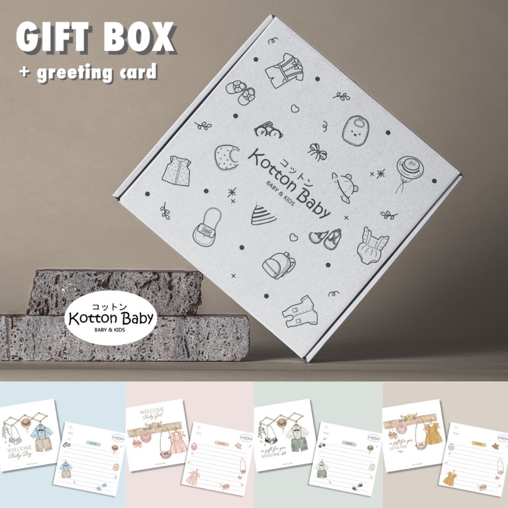 

Gift Box Kotak Kado Kartu Ucapan 2 size paket bungkus kado