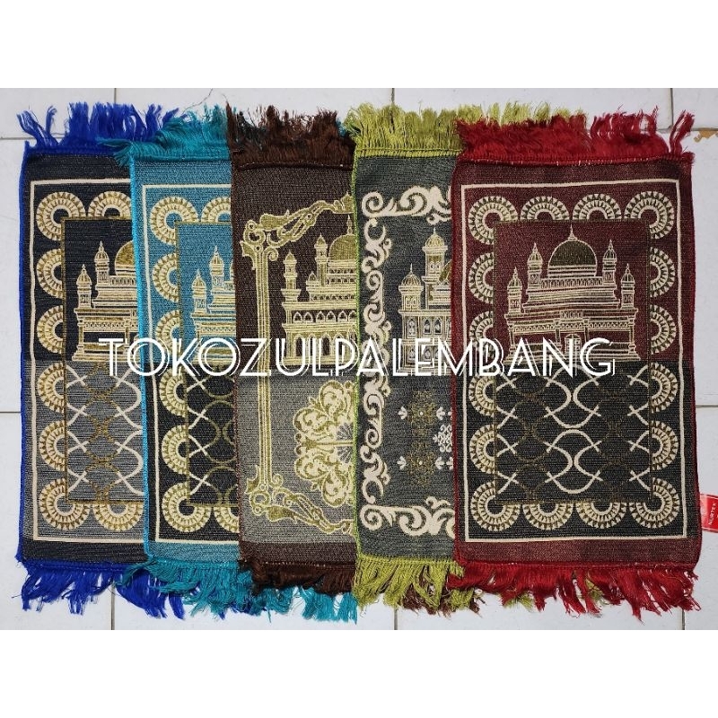 [10 Pcs] Sajadah Kepala Traveling Chenille Rajut Rumbai Murah Grosir | Free Tas | Sajadah Muka Tipis