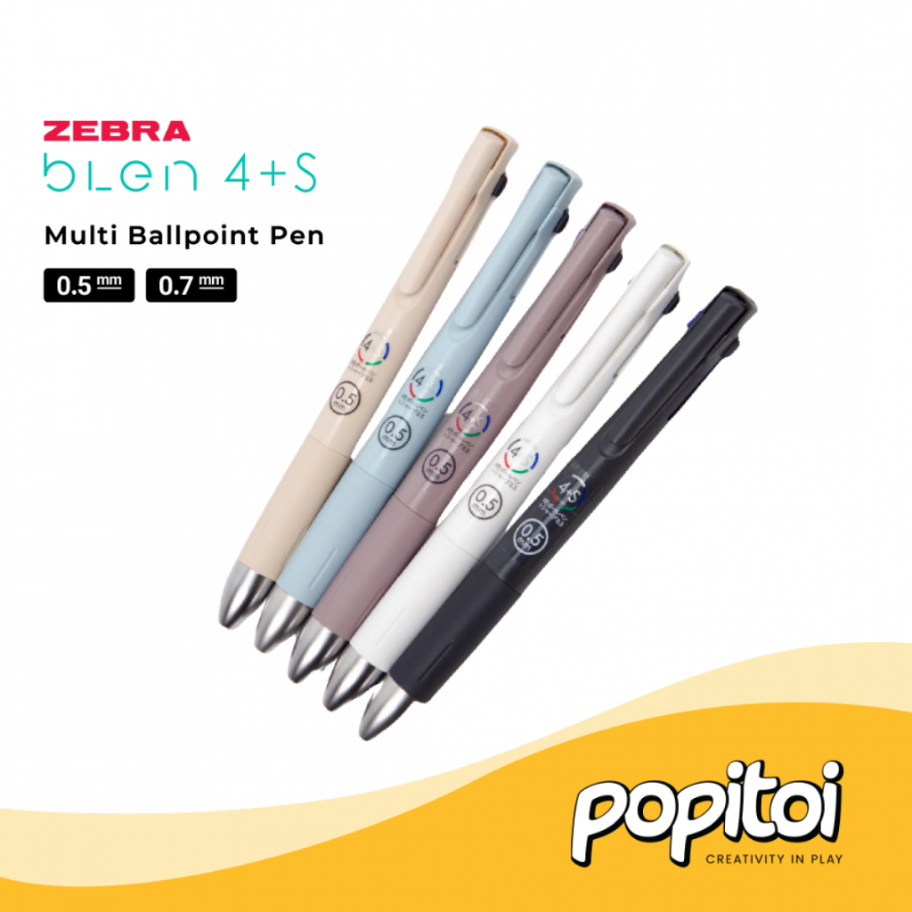 

Zebra Blen 4S Multi Ballpoint Pen 0.5 0.7 mm 4&S 4&1 4+1 Pulpen Tinta Gel Warna Warni Pensil Mekanik Mechanical Pencil Function Fungsi