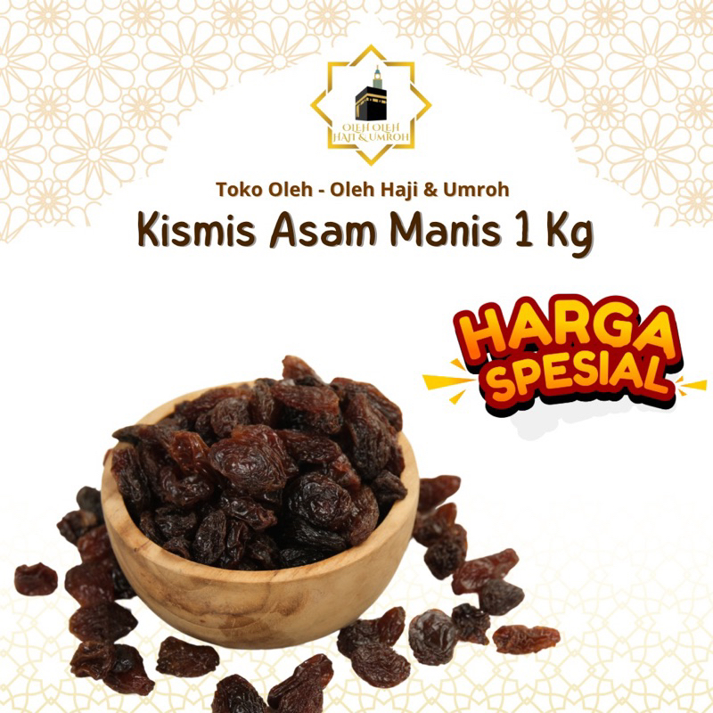 

KISMIS ASAM MANIS RAISIN HITAM 1 KG KISMIS BESAR PREMIUM HARGA PROMO OLEH OLEH HAJI DAN UMROH