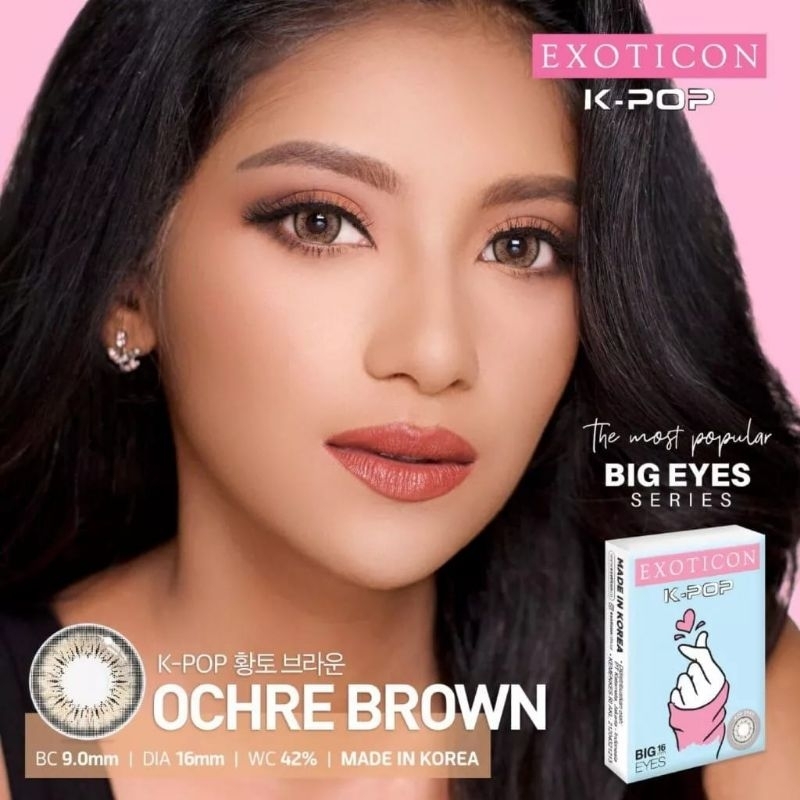 Softlens X2 KPOP OCHRE BROWN 16 MM Normal By X2 Exoticon / Soflen Kpop / Kpop By X2 Exoticon / K-POP