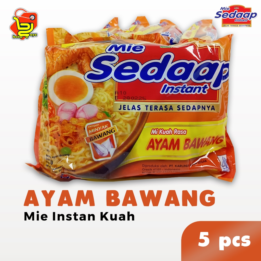 

Paket Mie Sedaap Mi Ayam Bawang Mie Instan Kuah 70g 5 Pcs