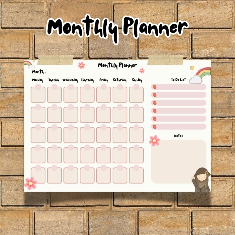 

Monthly Planner