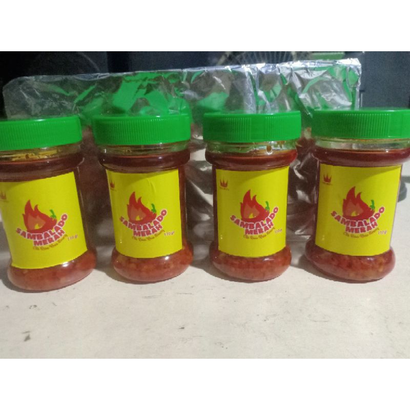 

sambal merah khas minang uda reza berat isi 110gram