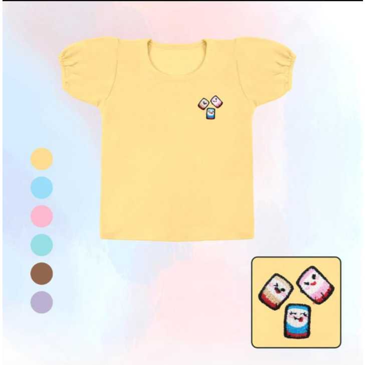 11908BB Atasan kaos lengan balon anak perempuan | kaos lengan balon anak perempuan | baju kaos anak 