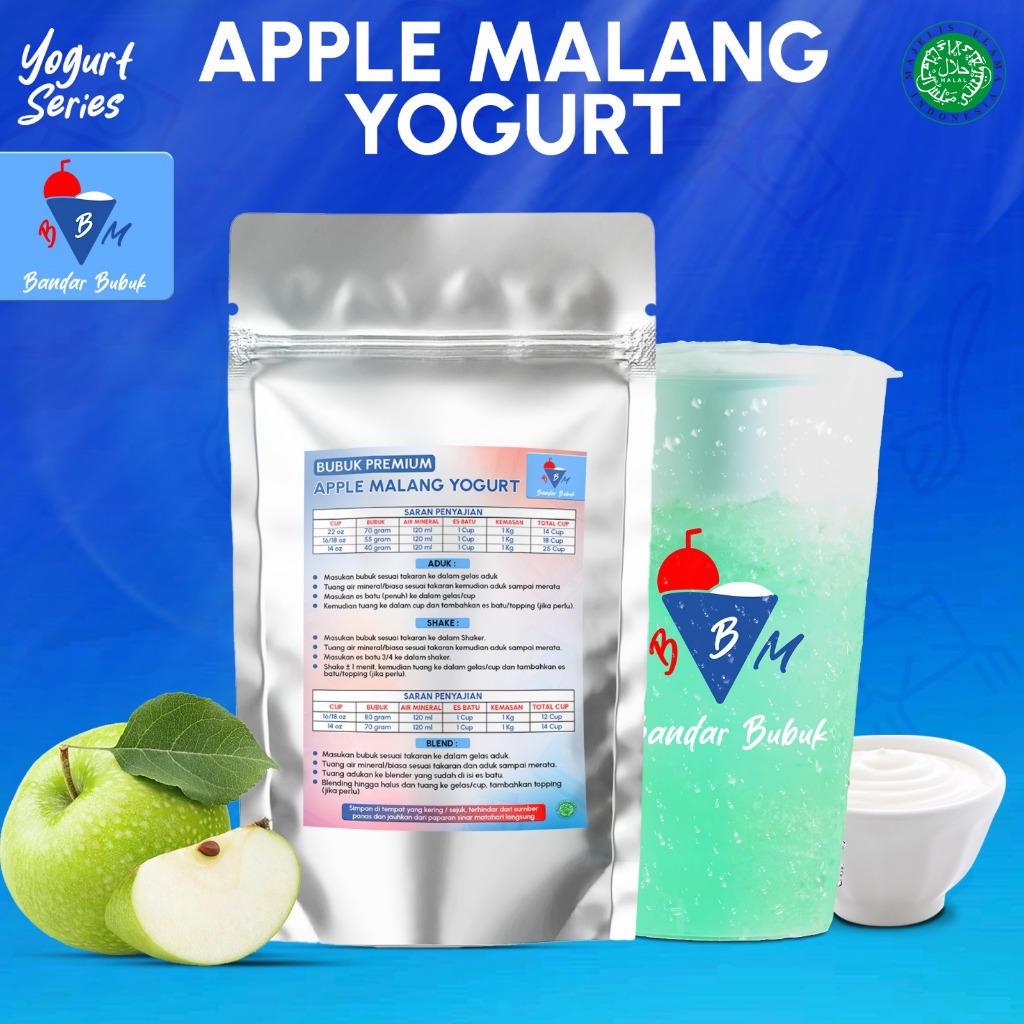 

BANDAR BUBUK MINUMAN APPLE YOGURT 1KG PREMIUM READY BANYAK VARIAN RASA