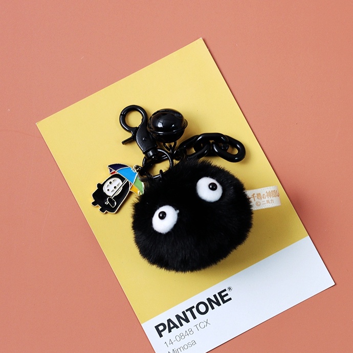 Gantungan Kunci watari Kaonashi Black Dust Ghibli Keychain