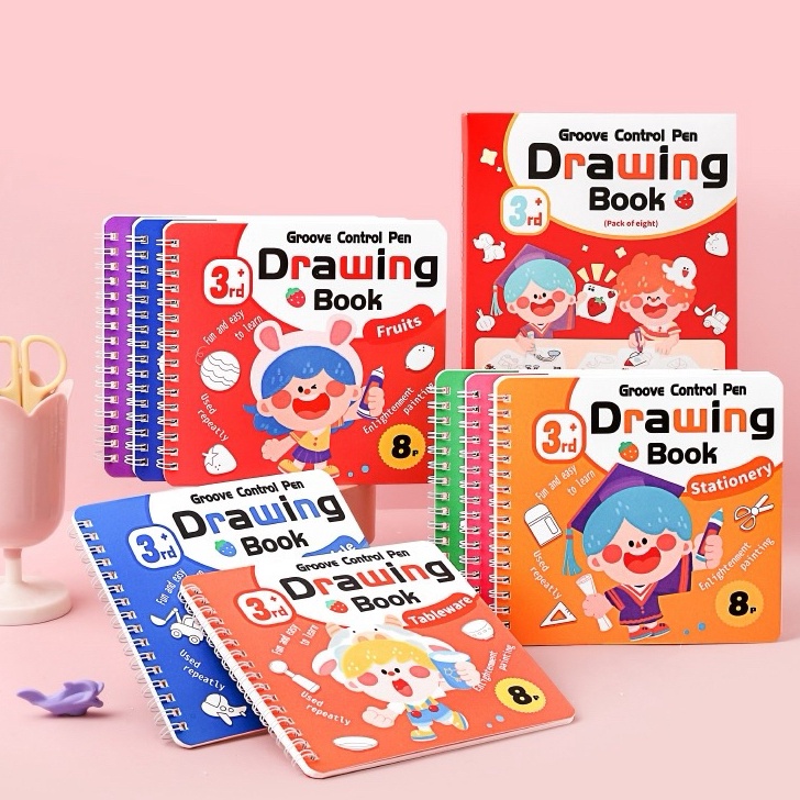 

DRAWING BOOK 1 Paket isi 4 BUKU PULPEN Buku Mewarnai Anak Coloring Book Berbagai Tema Buku Gambar Mewarnai