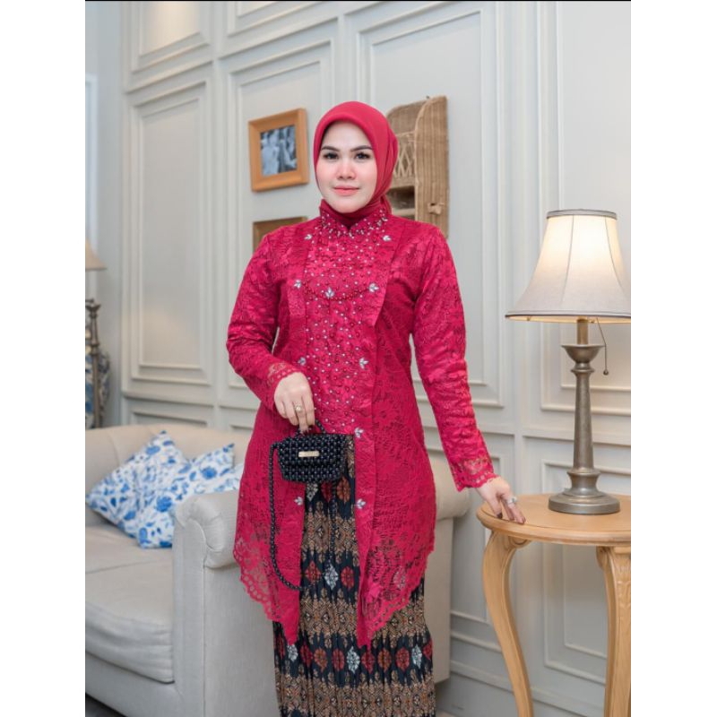 COD - SETELAN TUNIK FLOY KINARA - KEBAYA MODERN - KEBAYA PESTA - KEBAYA - SETELAN KEBAYA BROKAT - - 