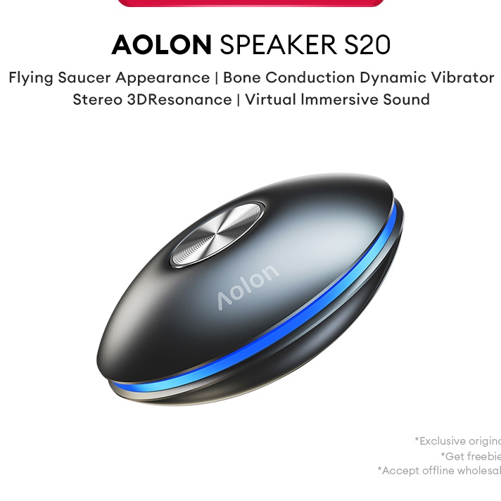 SIAP KIRIM GAN Aolon S2 New Bone Bonduction Speaker Original UFO Stereo Surround High Volume Subwoof