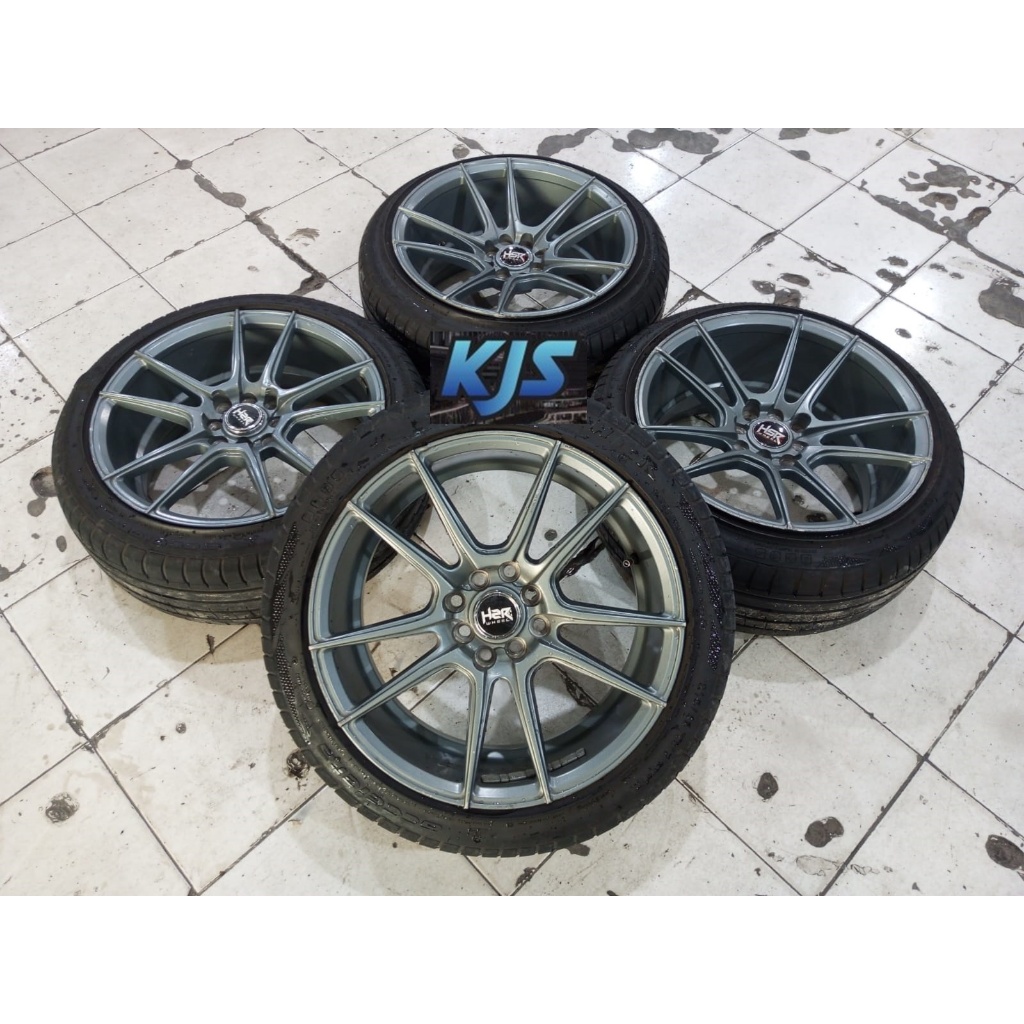 Velg Racing Celong Bekas Ring 17 HSR Cocah Pcd 4x100 4x114 Ban 215/45 R17 Buat Yaris Livina Avanza X