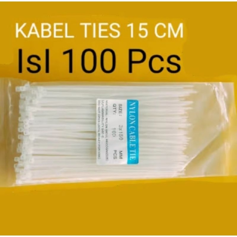 

Kabel Ties - Tali Ties - Tali Nilon Warna Putih Panjang 15 cm