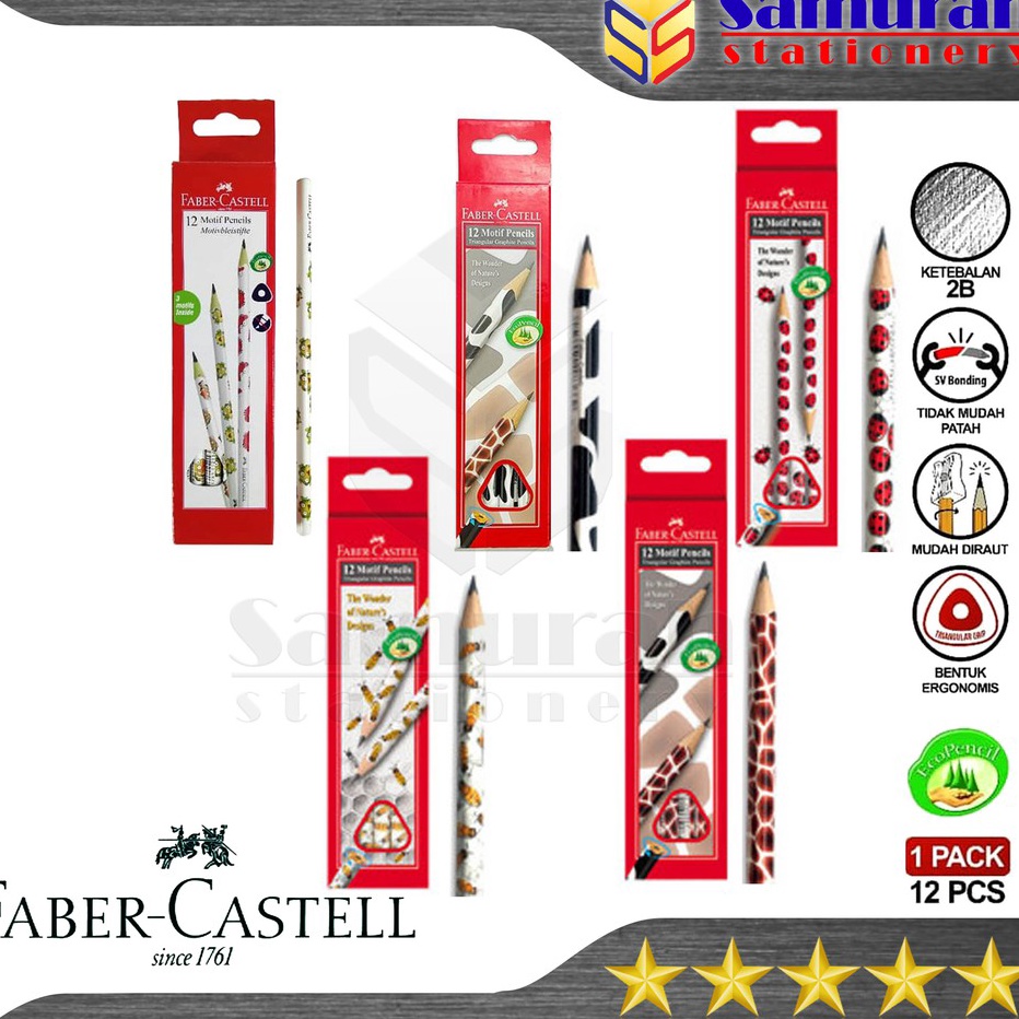 

BURUAN ORDER GAN Pensil Kayu FaberCastell 2B Motif Triangular Faber Castell Segitiga