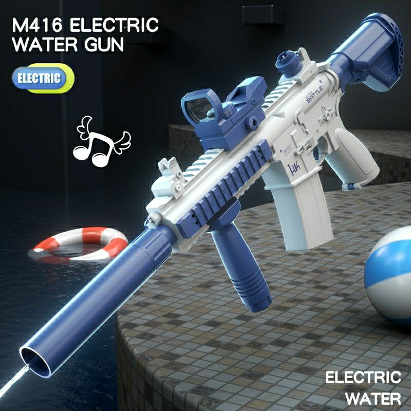 Water Gun Electric Blaster Mainan Anak Tembakan Air Elektric M416 Blaster Water Gun