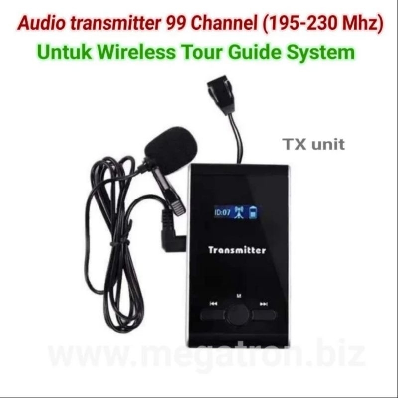 Audio Transmitter unit - 99 channel - Wireless Tour Guide System (195-230 Mhz)