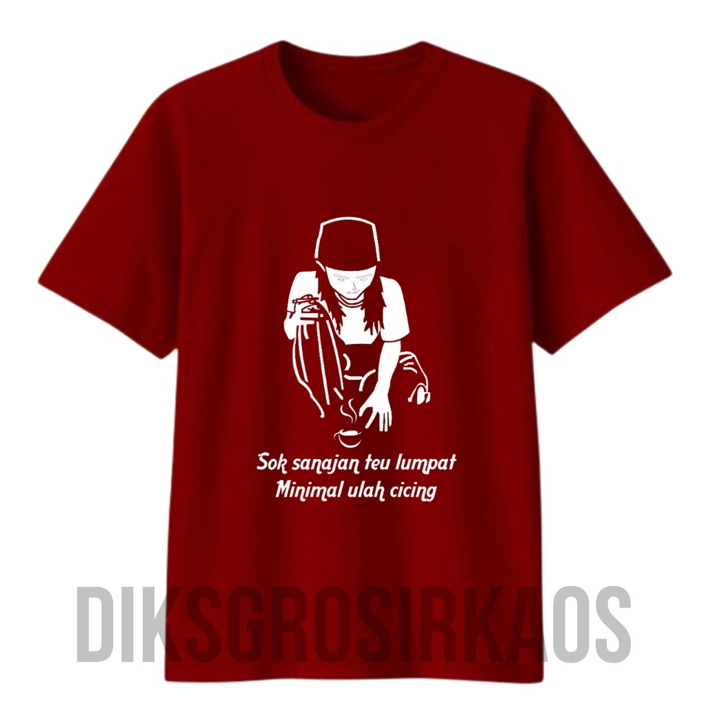 Kaos Dakwah Islami Sok Sanajan Teu Lumpat Minimal Ulah Cicing Kaos Distro Muslim Santri Religi Kuali