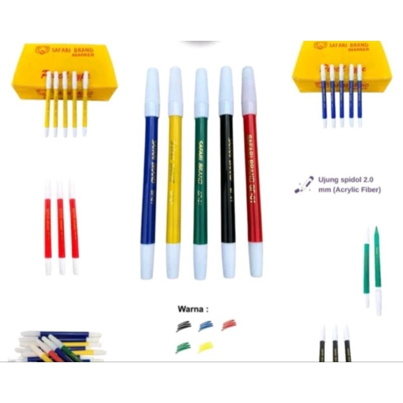

Spidol Kecil Safari Brand Permanent Marker Permanen Tahan Air