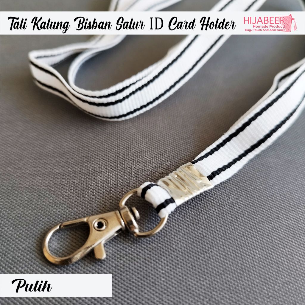 

Tali Kalung Bisban Motif Salur ID Card Holder 92 cm Lanyard By Hijabeer