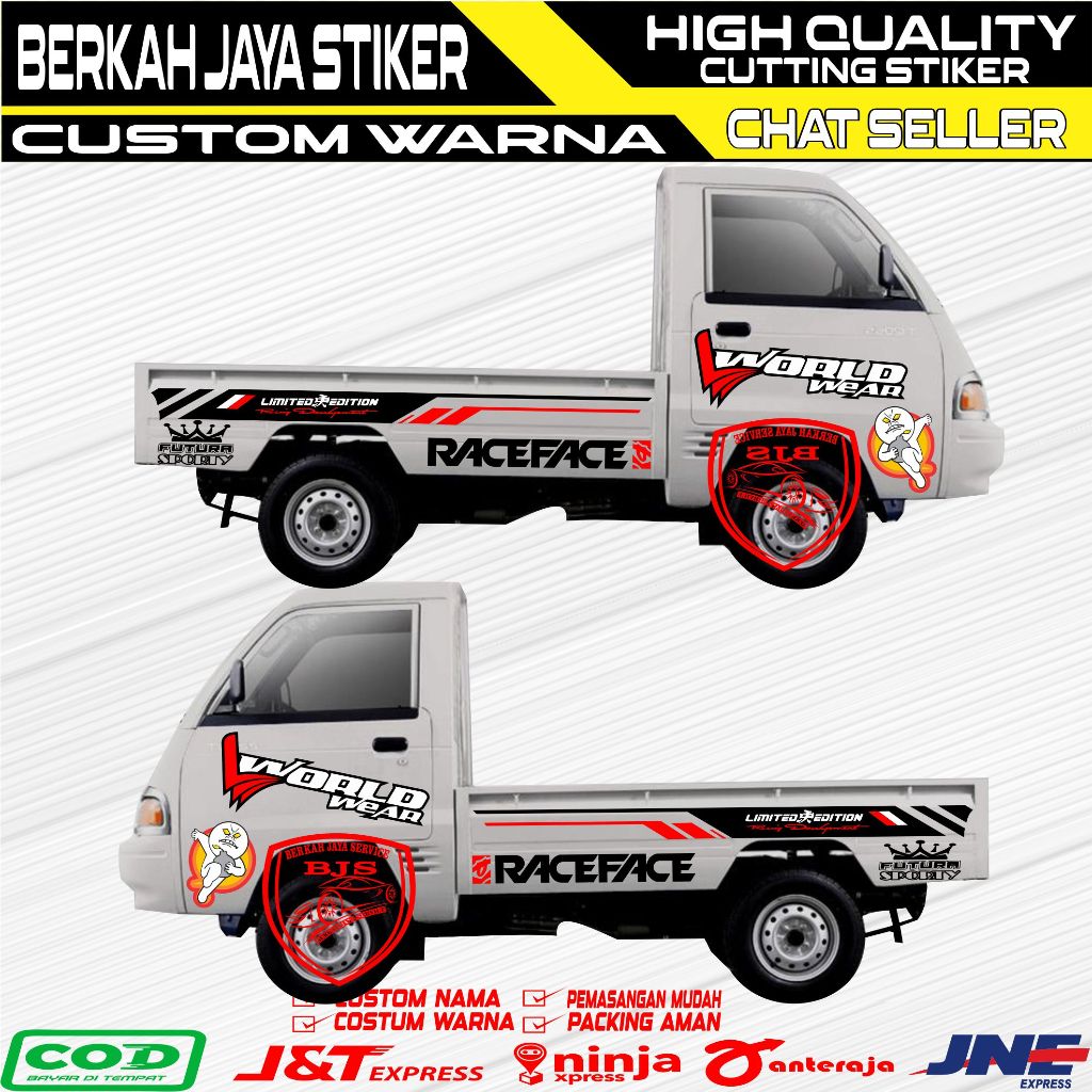 NEW CUTING STIKER STICKER MOBIL PICK UP TSS 120 STIKER MOBIL PICK UP BISA CUSTOM NAMA