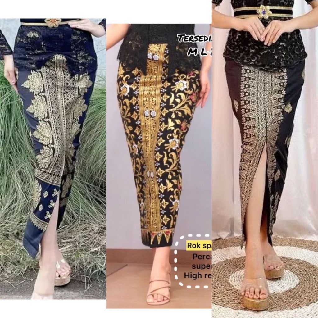 Rok Batik Span Bawahan Kebaya Jarik Instan Belah Tengah Depan Samping Kamen Batik Panjang Kebaya Rok